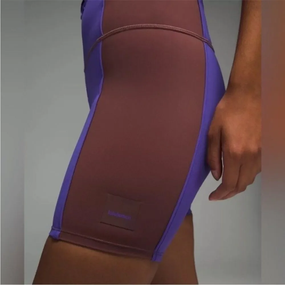 LULULEMON | Hike to Swim 6” Bike Shorts Purple & Brown Women’s Size S/M